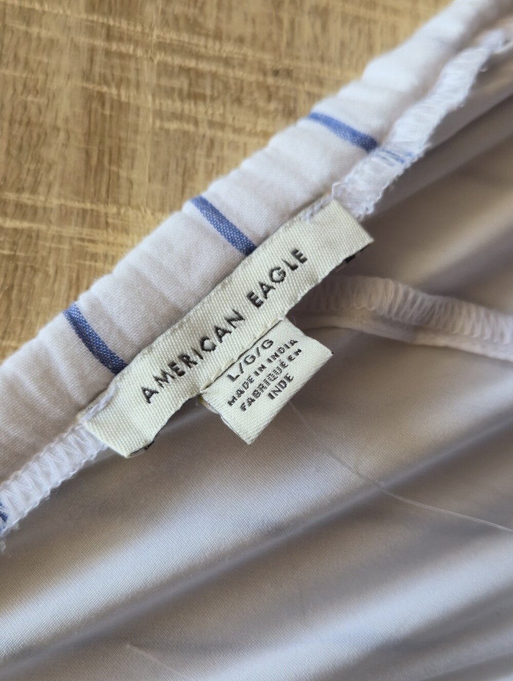 American Eagle Outfitters White Maxi Dress with Blue Stripes - Picture 8 of 11